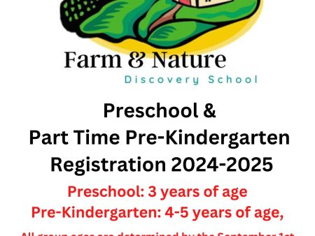 Farm & Nature Discovery Preschool & Pre-K Registration 2024-2025 Sale