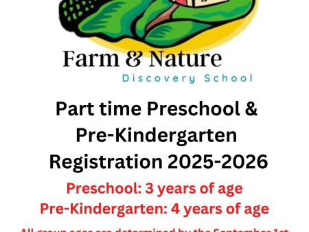 Farm & Nature Discovery Preschool & Pre-K Registration 2025-2026 For Sale