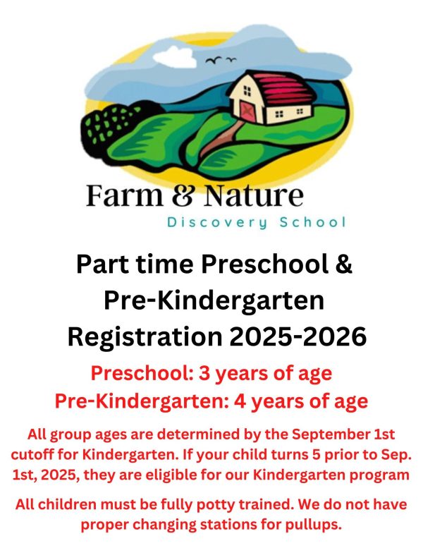 Farm & Nature Discovery Preschool & Pre-K Registration 2025-2026 For Sale