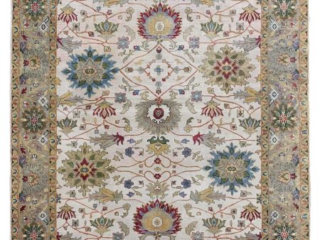 Artisan Cameron  Ivory Beige Traditional Knotted Rug For Discount