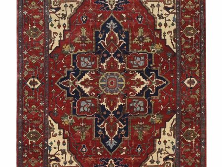 Artisan Gwyneth  Rust Rust Traditional Knotted Rug Cheap