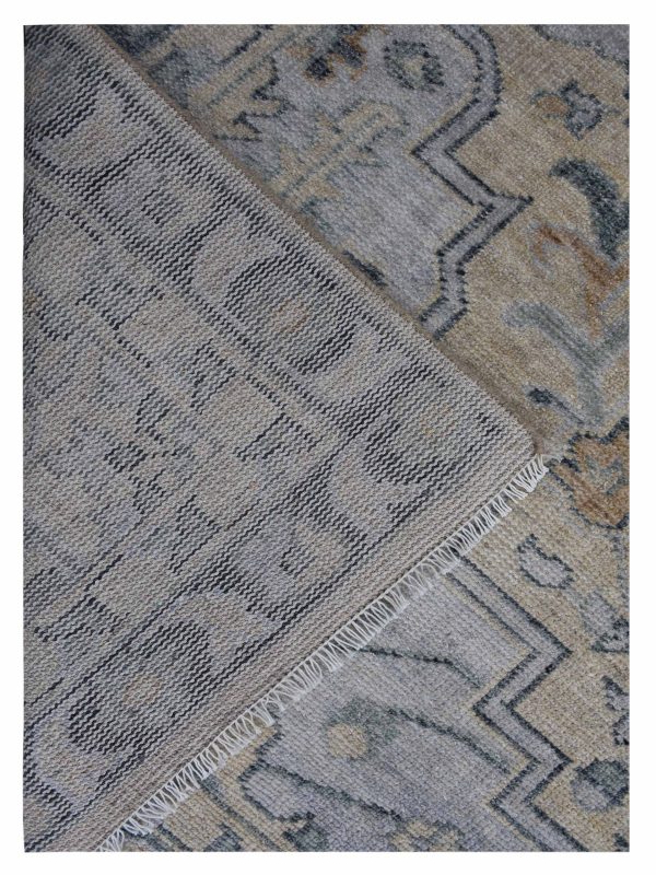 Artisan Aimee  Camel Lt.Blue Traditional Knotted Rug For Cheap