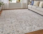 Feizy Pasha 39M6F Beige Blue Transitional Bohemian & Eclect Machinemade Rug Supply