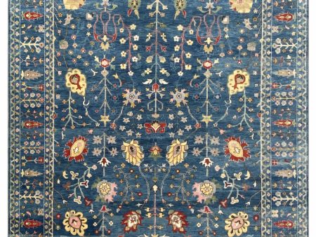 Artisan Cameron  Blue  Traditional Knotted Rug Discount