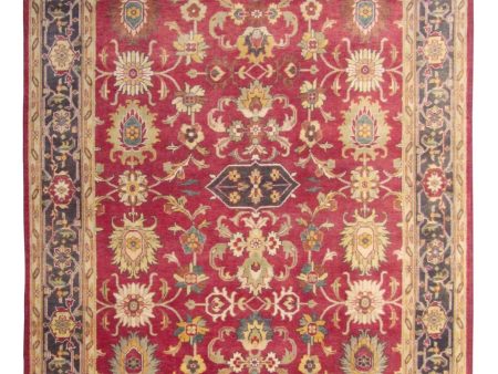 Artisan Helena  Red Charcoal Traditional Knotted Rug Online