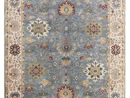 Artisan Cameron  Lt.Blue Ivory Traditional Knotted Rug Sale