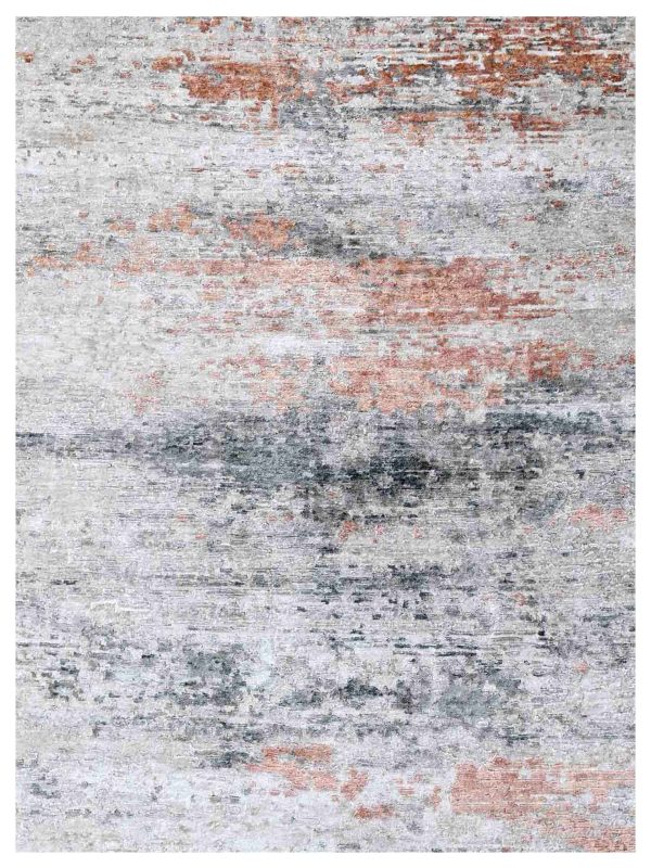 Artisan Dakota  Silver Pink Contemporary Knotted Rug Fashion