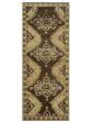 Artisan Angelina  Brown Lt.Gold Vintage Knotted Rug Online now