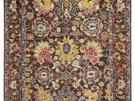 Artisan Felicity  Brown Brown Traditional Knotted Rug For Sale