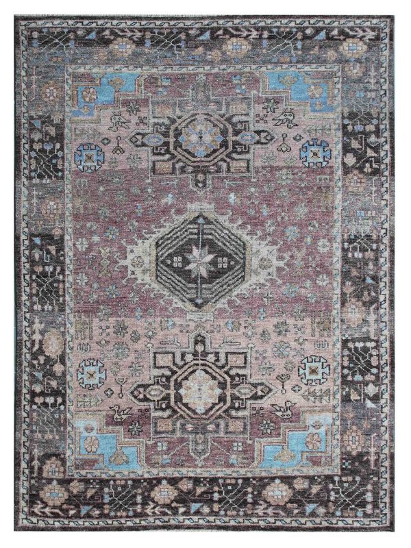 Artisan Felicity  Mineral Red Traditional Knotted Rug For Sale