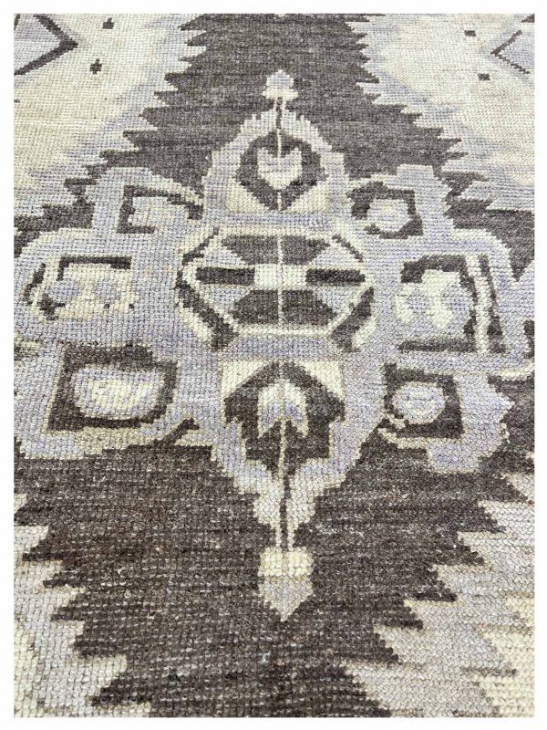 Artisan Angelina  Brown Lt.Gold Vintage Knotted Rug Online now