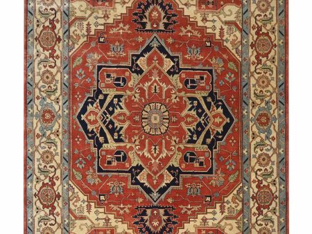 Artisan Helena  Rust Beige Traditional Knotted Rug Online Sale