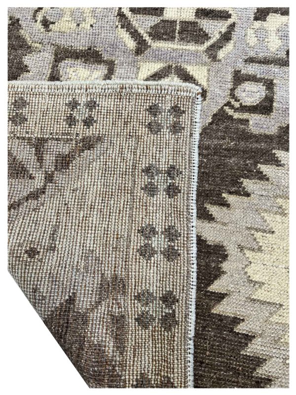 Artisan Angelina  Brown Lt.Gold Vintage Knotted Rug Online now