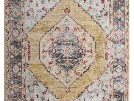 Artisan Felicity  Gold Blue Traditional Knotted Rug Online