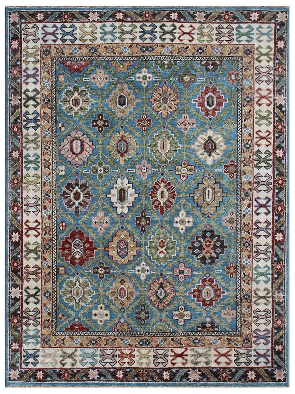 Artisan Felicity  Blue Multi Traditional Knotted Rug Online