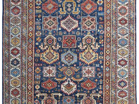 Artisan Felicity  Blue Beige Traditional Knotted Rug Online Sale