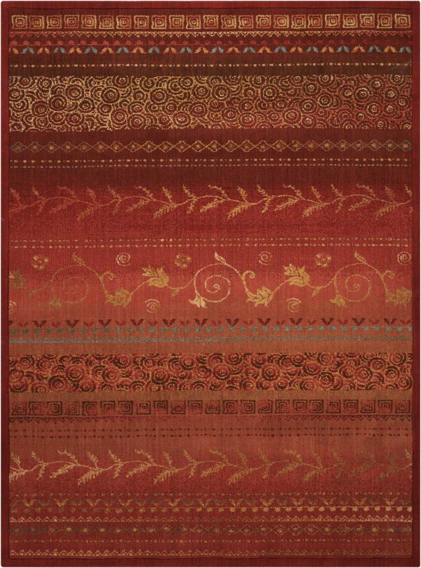 Nourison Home Radiant Impression LK02 Crimson Traditional Loomed Rug on Sale