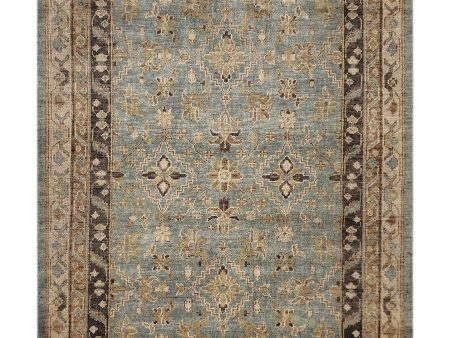 Artisan Felicity  Lt.Blue Brown Traditional Knotted Rug For Cheap