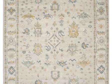 Artisan Felicity  Ivory Grey Traditional Knotted Rug Hot on Sale