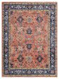 Artisan Felicity  Rust Navy Transitional Knotted Rug For Cheap