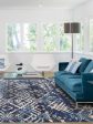 Artisan Felicity  Navy Blue Transitional Knotted Rug For Cheap