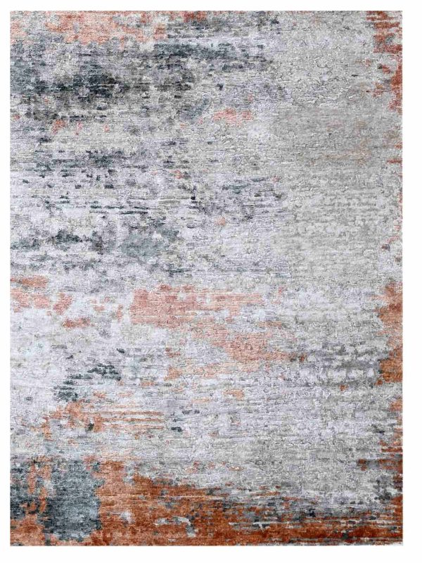 Artisan Dakota  Silver Pink Contemporary Knotted Rug Fashion