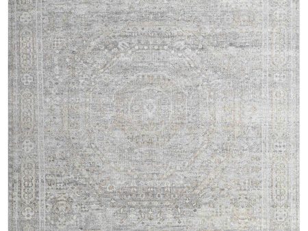 Artisan Felicity  Grey Grey Transitional Knotted Rug For Sale