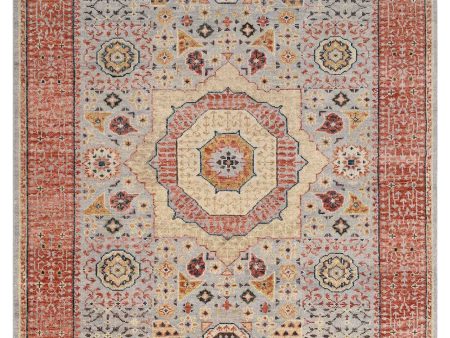 Artisan Felicity  Silver Rust Transitional Knotted Rug Online