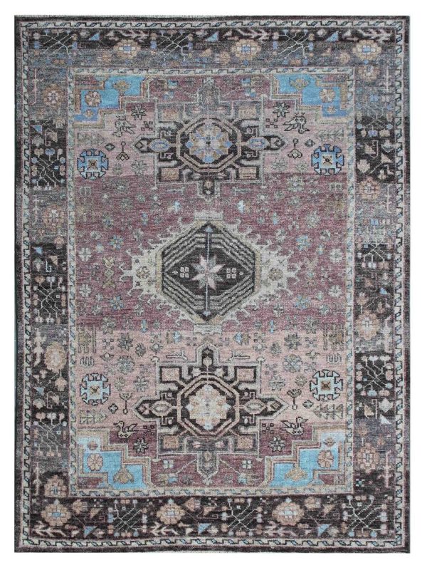 Artisan Felicity  Mineral Red Traditional Knotted Rug For Sale