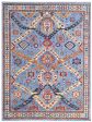 Artisan Felicity  Teal Blue Beige Traditional Knotted Rug Discount