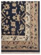 Artisan Felicity  Navy Ivory Traditional Knotted Rug Online now