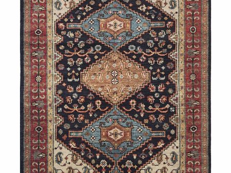 Artisan Felicity  Blue Red Traditional Knotted Rug Cheap