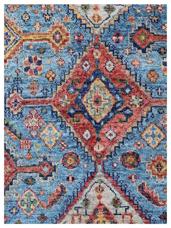 Artisan Felicity  Md.Blue Navy Blue Transitional Knotted Rug Online Hot Sale