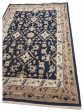 Artisan Felicity  Navy Ivory Traditional Knotted Rug Online now