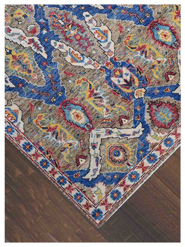 Artisan Felicity  Umber Beige Traditional Knotted Rug For Sale