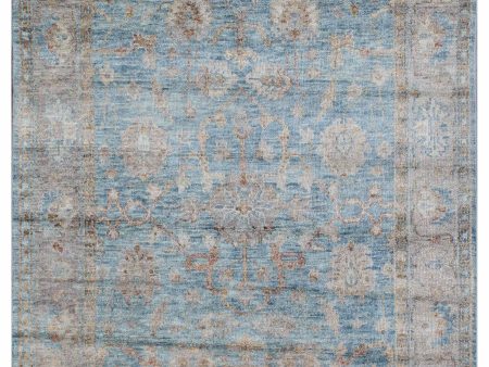 Artisan Felicity  Blue Silver Traditional Knotted Rug on Sale