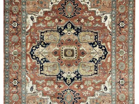 Artisan Helena  Rust Rust Traditional Knotted Rug Hot on Sale