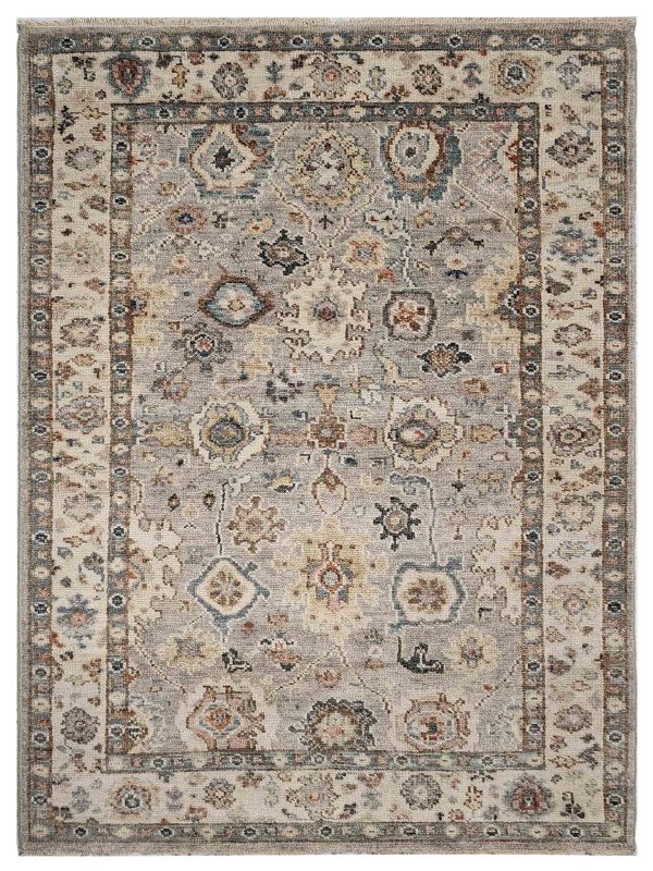 Artisan Felicity  Lt.Grey Beige Traditional Knotted Rug Online now