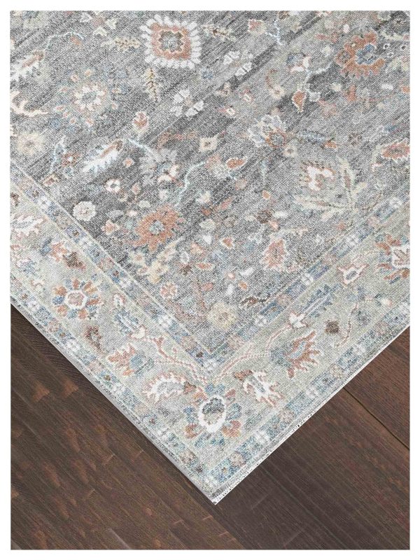 Artisan Felicity  Dk.Grey Lt.Grey Transitional Knotted Rug For Cheap