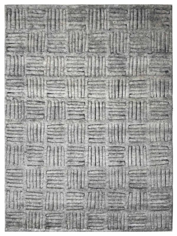 Artisan Harmony Grey  Contemporary Knotted Rug Cheap