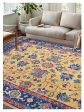 Artisan Felicity  Gold Navy Traditional Knotted Rug For Cheap