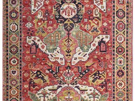 Artisan Felicity  Rust Multi Traditional Knotted Rug For Cheap