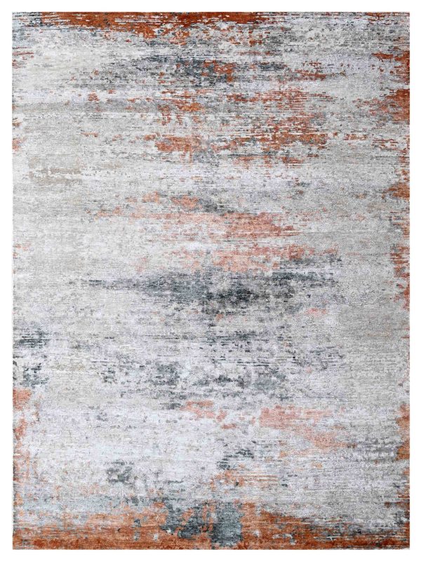 Artisan Dakota  Silver Pink Contemporary Knotted Rug Fashion