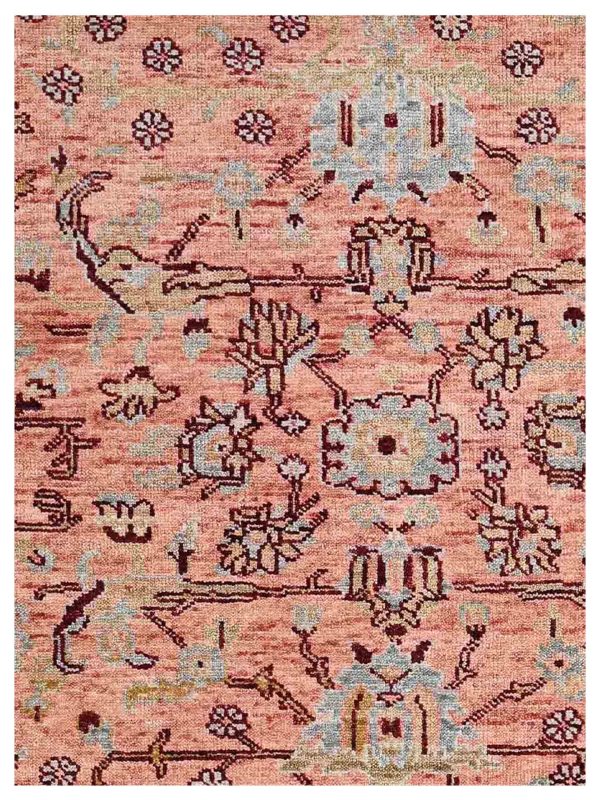 Artisan Felicity  Berry Green Transitional Knotted Rug For Cheap