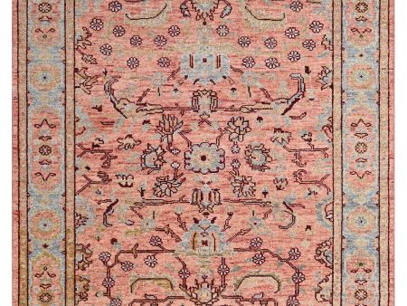 Artisan Felicity  Berry Green Transitional Knotted Rug For Cheap