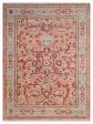 Artisan Felicity  Berry Green Transitional Knotted Rug For Cheap