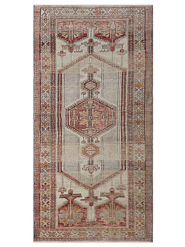 Artisan Angelina  Grey Rust Vintage Knotted Rug Online Sale