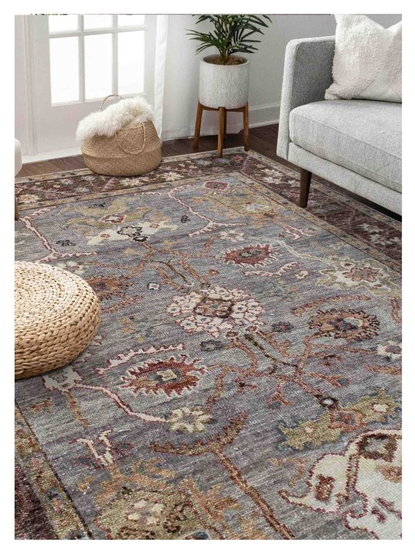 Artisan Felicity  Grey Brown Traditional Knotted Rug For Sale