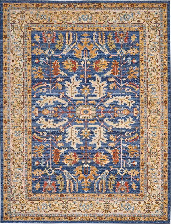 Nourison Home Majestic MST02 Denim Blue Traditional Loom-Woven Rug on Sale