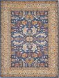 Nourison Home Majestic MST02 Denim Blue Traditional Loom-Woven Rug on Sale